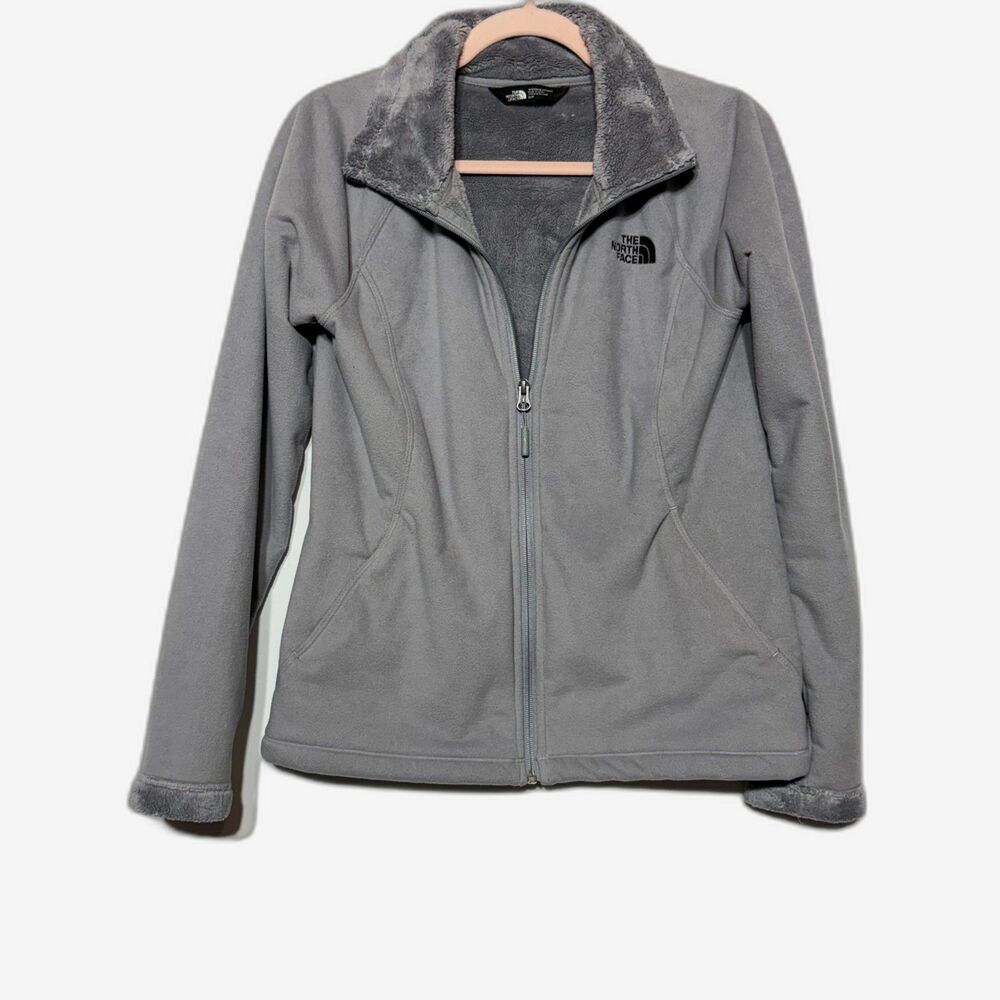 The North Face Morning Glory II Fleece Jacket Womens Small Gray Full Zip